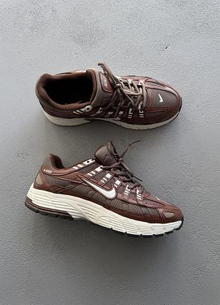 Чоловічі коричневі кросівки nike p-6000 fauna brown soft pearl х найк 45