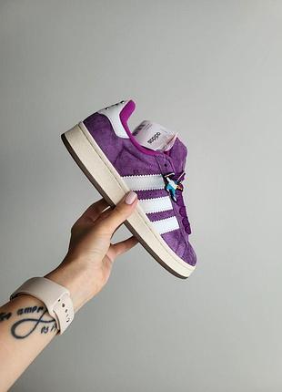Женские пурпурные кроссовки adidas campus purple white x кампус 36