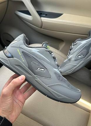 Серые мужские кроссовки puma rs fast termo winter grey х пума 44