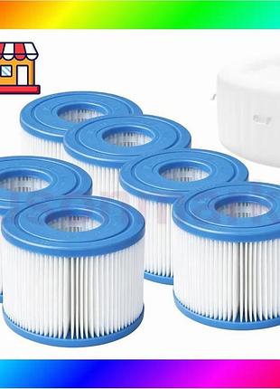 Bs сменный картридж для best mix спа-джакузи intex 29011-6 тип s1 6 шт, 7.5 х 10.9 см bas77/n