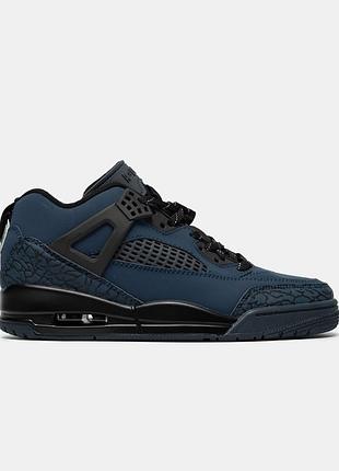 Синие мужские кроссовки jordan 3 spigzike low dark obsidian blue х джордан 40