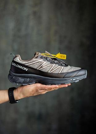 Мужские черные кроссовки salomon xt-6 shadow black beige х саломон 44