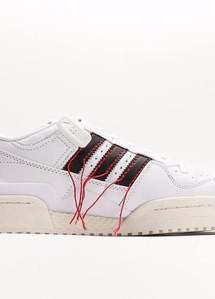 Білі кросівки унісекс adidas forum 84 low white red х форум 38