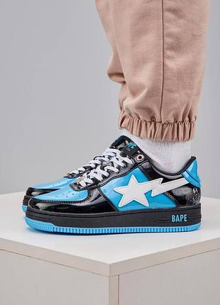 Чорні кросівки унісекс bape sta m2 patent marvel х бейп 41