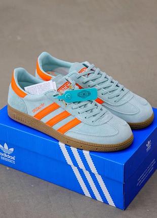 Мужские голубые кроссовки adidas handball spezial blue orange х адидас 41