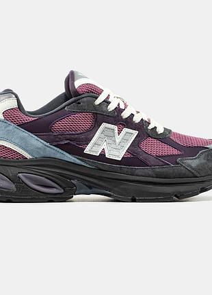 Серые кроссовки унисекс new balance 2010 kith burgundy х нью беланс 39