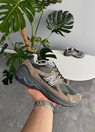 Коричневые мужские кроссовки new balance u 2010 agy brown green х нью беланс 41