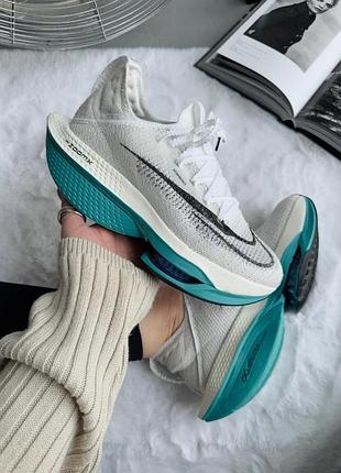 Жіночі білі кросівки nike air zoom alphafly next% 2 white blue х зум 41