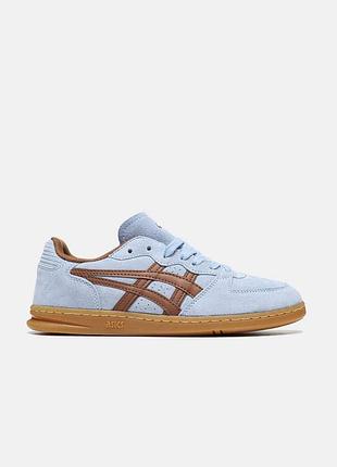 Блакитні кросівки унісекс asics hay skyhand blue brown х ассікс 39