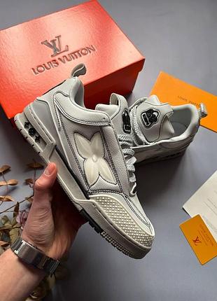 Серые мужские кроссовки louis vuitton skate sneaker grey х луи виттон 43