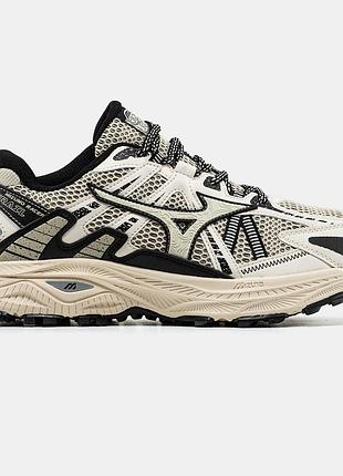 Бежевые мужские кроссовки mizuno racer trail beige black х мизуно 40