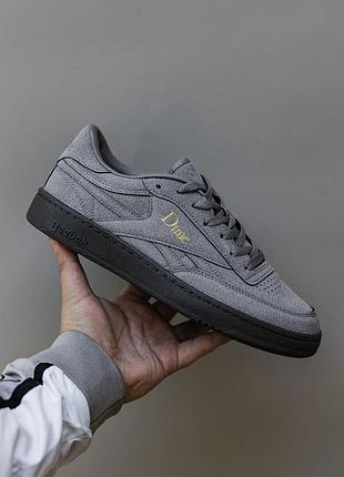 Серые кроссовки унисекс reebok dime club c revenge grey х рибок 43