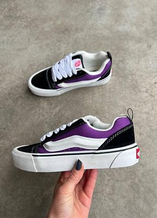 Фіолетові кеди vans knu purple black white х ванс 38