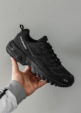 Чоловічі чорні кросівки salomon acs gore-tex black winter termo х саломон 41