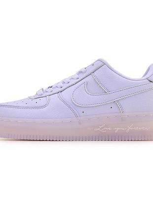 Розовые пурпурные кроссовки nike air force nocta drake love you forever palest purple х эйр форс 37