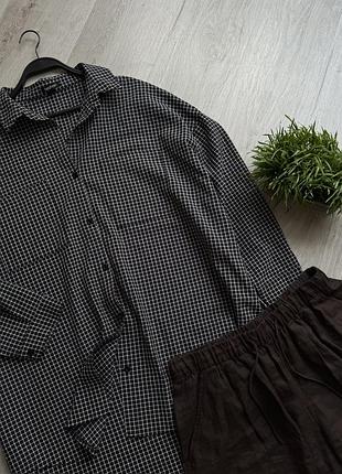 Рубашка. в клетку. boohoo 3