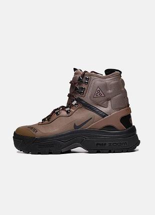 Коричневые ботинки унисекс nike acg air zoom gaiadone gtx brown х эйр зум 37