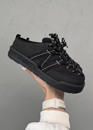 Черные слайды унисекс new balance crv mule v2 black х нью беланс 36