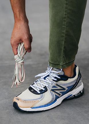 Бежеві чоловічі кросівки new balance 860 v2 aime leon dore х нью беланс 40