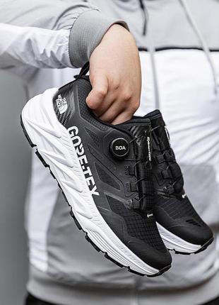 Черные мужские кроссовки the north face gtx gore-tex termo black white х норт фейс 41