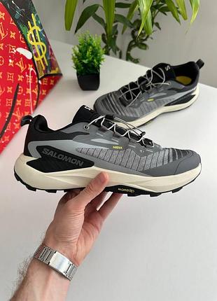 Мужские серые кроссовки salomon genesis grey black х саломон 44