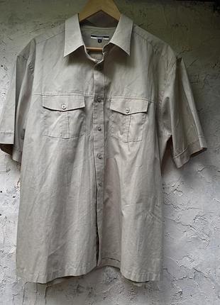 Базова чоловіча сорочка george essentials, розмір xl, бежева