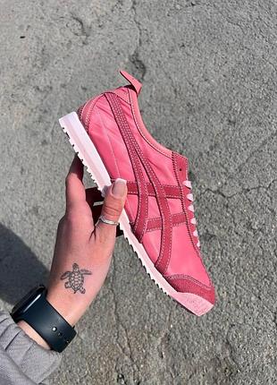 Женские розовые кроссовки asics onitsuka tiger mexico 66 nm dried rose х ассикс 38