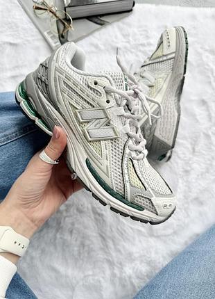 Білі кросівки унісекс new balance 1906d white grey green х нью беланс 36