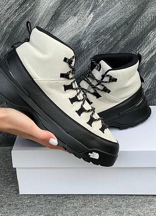 Мужские белые кроссовки the north face glenclyffe high white black termo х норт фейс 40