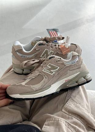 Женские бежевые кроссовки new balance 2002r beige brown х нью беланс 40