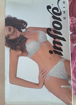Комплект бюстгалтер та трусики бразиліанка infiore chic 770 push up