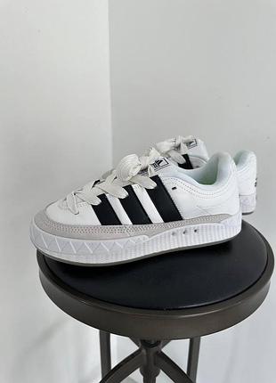 Белые кроссовки унисекс adidas adimatic white black grey х адидас 37