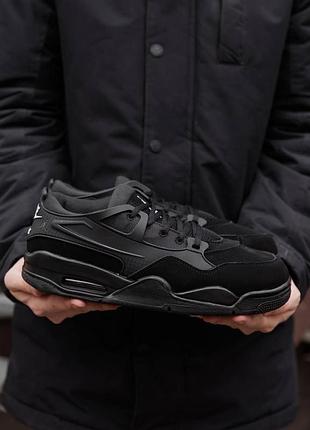 Чорні кросівки унісекс nike air jordan 4 rm nigel sylvester black х джордан 44