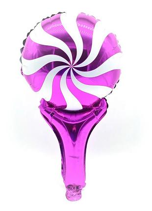 Шар фольгированный "lollipop" фиолетовый (28 см) – стильный декор для праздников и фотосессий
