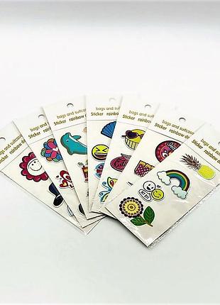 Наклейки на одежду 8×20 см, стикеры для текстиля, многоразовые наклейки для футболок, джинс, термонаклейки