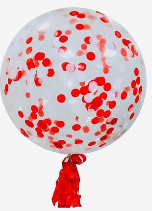 Латексный шар 'ballon' 32 дюйма с бахромой и конфетти | гигантские шары для праздников, фотосессий и декора