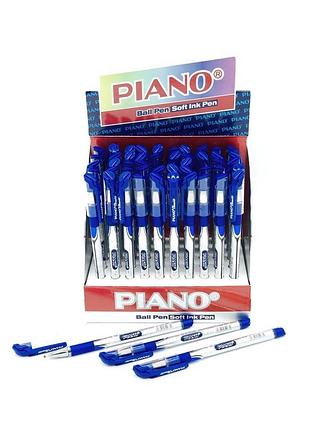 Ручка олійна "piano pt-195c classic", синій стрижень