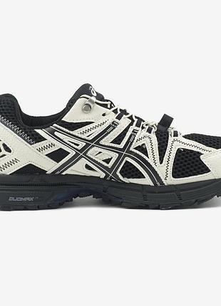 Белые кроссовки унисекс asics gel kahana 8 white black х асикс 36