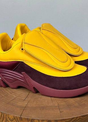 Желтые мужские кроссовки adidas raf simons antei purple yellow х раф саймонс 42