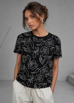 Новая прямая черная футболка оверсайз primark xs