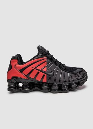 Чорні кросівки унісекс nike shox tl university red gradient х шокс 42