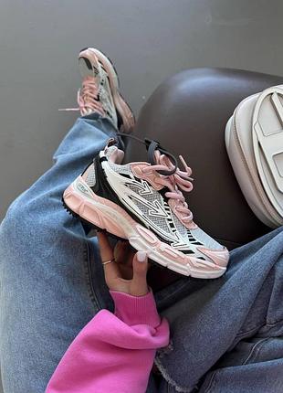 Женские розовые кроссовки off white be right back pink white black х офф вайт 39