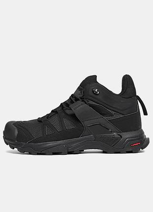 Чоловічі чорні кросівки salomon x ultra 4 gore-tex black х саломон 41