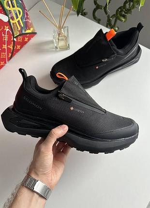 Мужские черные кроссовки salomon odyssey elmt gore-tex black orange termo х саломон 44