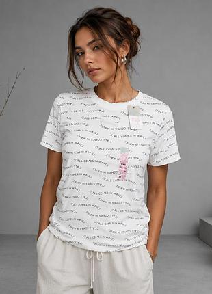 Новая белая футболка с надписями оверсайз primark xxs