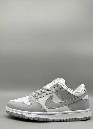 Сірі кросівки унісекс nike sb dunk low grey white winter fur x данк 45