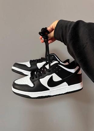Чёрно-белые кроссовки унисекс nike sb dunk low black white winter fur x данк 43