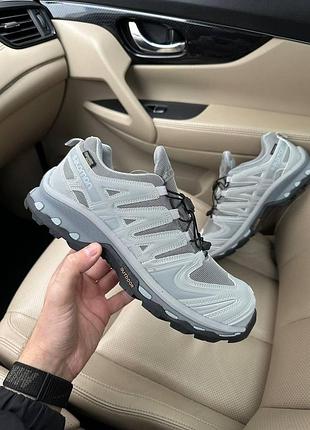 Мужские серые кроссовки salomon xa forces grey waterproof winter termo х саломон 41