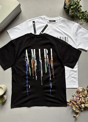Футболка amiri черная / белая