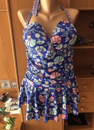 Фирменный компрессионный цельный купальник, р. xl. debenhams. оригинал.